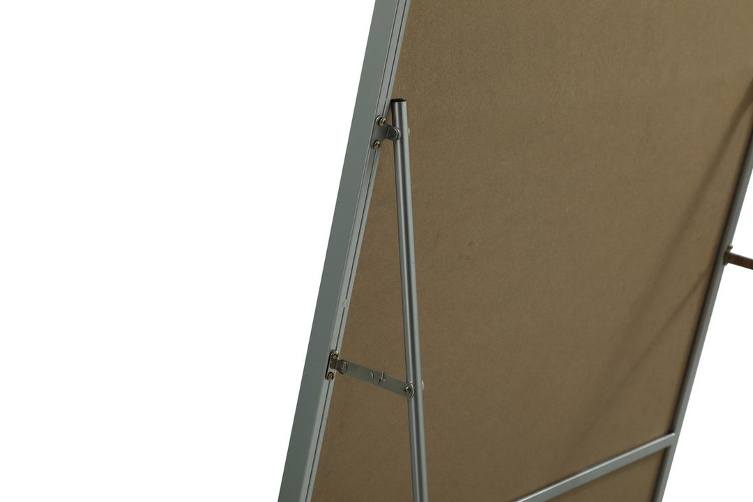Metal Frame Arch Full Length Mirror 28X74 Inch In Silver