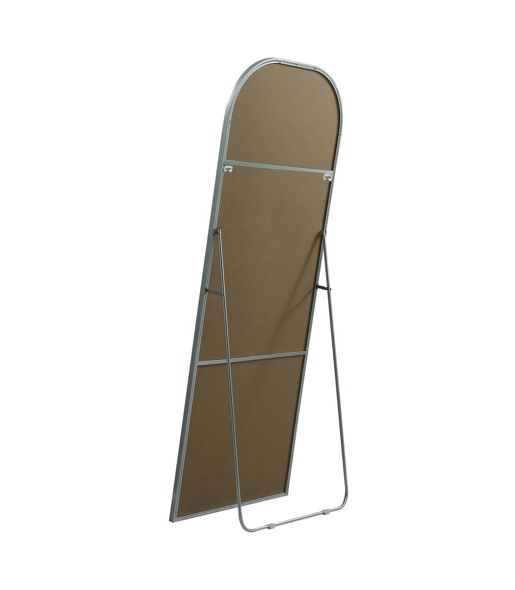 Metal Frame Arch Full Length Mirror 28X74 Inch In Silver