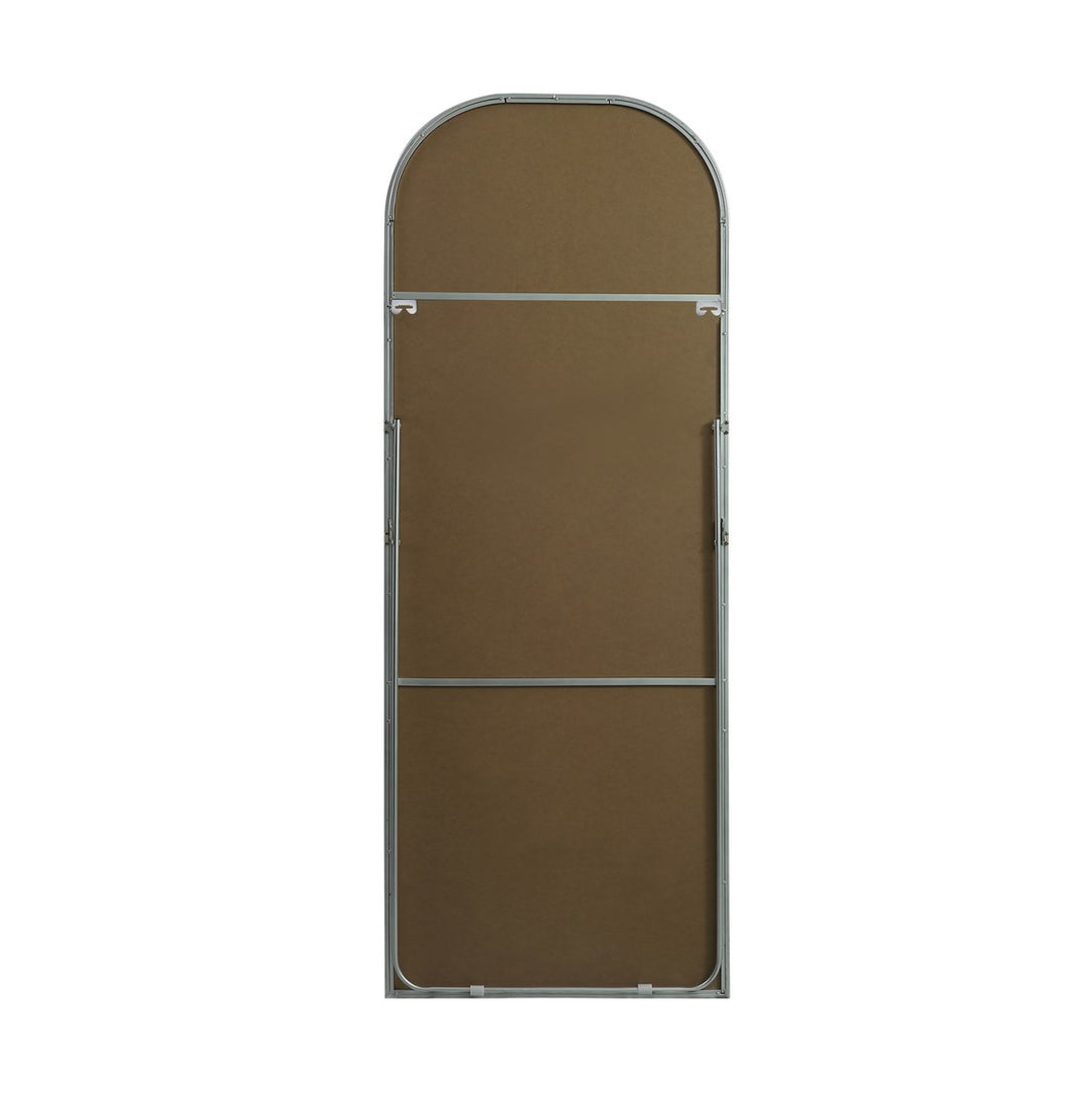 Metal Frame Arch Full Length Mirror 28X74 Inch In Silver