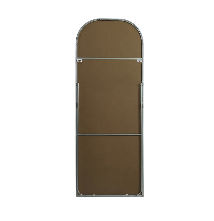 Metal Frame Arch Full Length Mirror 28X74 Inch In Silver