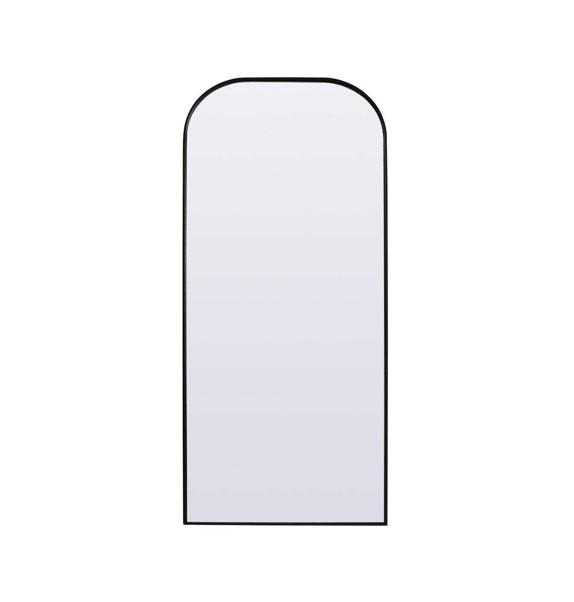 Metal Frame Arch Full Length Mirror 32X76 Inch In Black by Elegant Decor