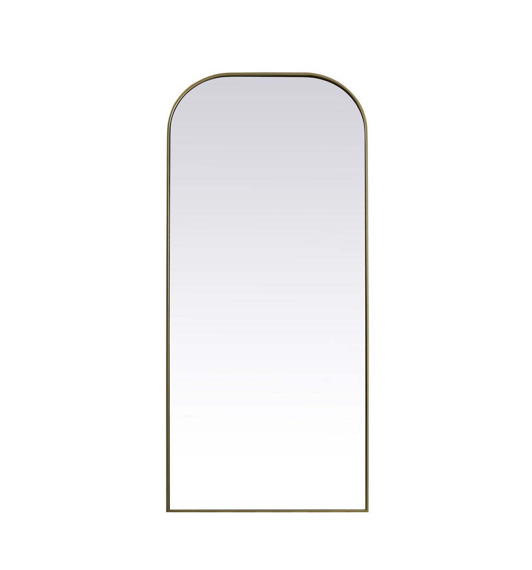 Metal Frame Arch Full Length Mirror 32X76 Inch In Brass by Elegant Decor