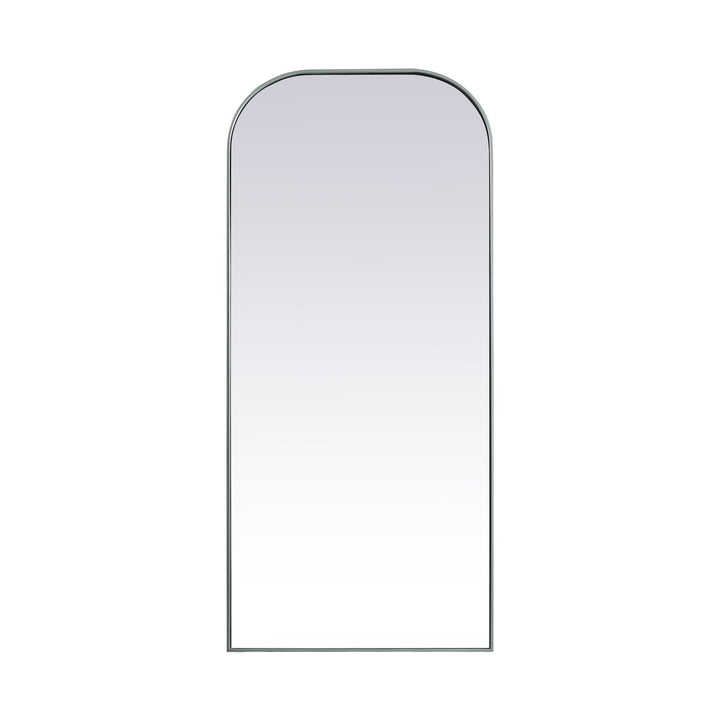 Metal Frame Arch Full Length Mirror 32X76 Inch In Silver by Elegant Decor