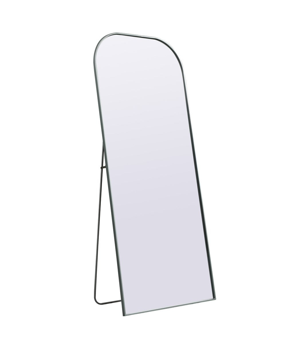 Metal Frame Arch Full Length Mirror 32X76 Inch In Silver
