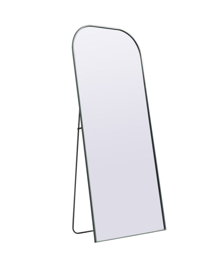 Metal Frame Arch Full Length Mirror 32X76 Inch In Silver
