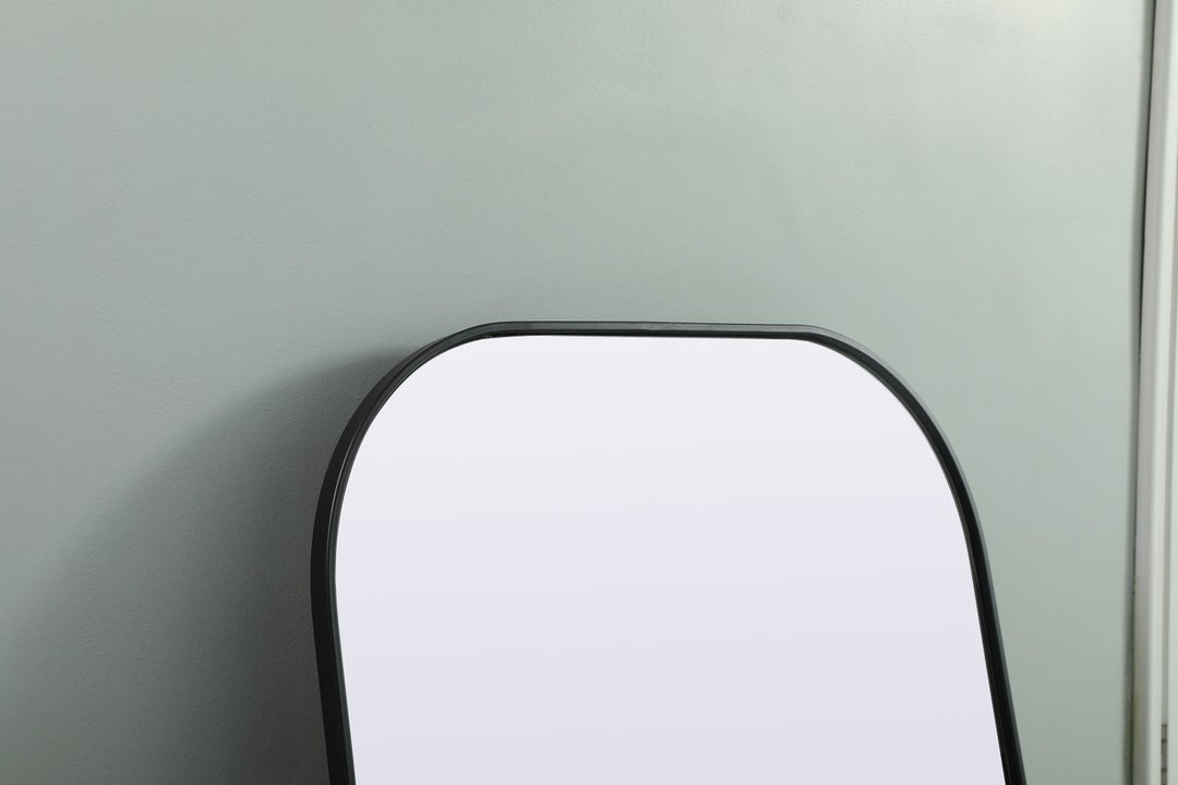 Metal Frame Arch Full Length Mirror 35X66 Inch In Black
