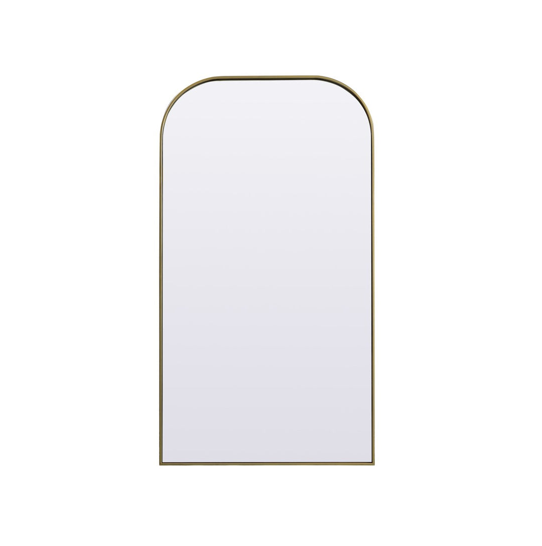 Metal Frame Arch Full Length Mirror 35X66 Inch In Brass by Elegant Decor