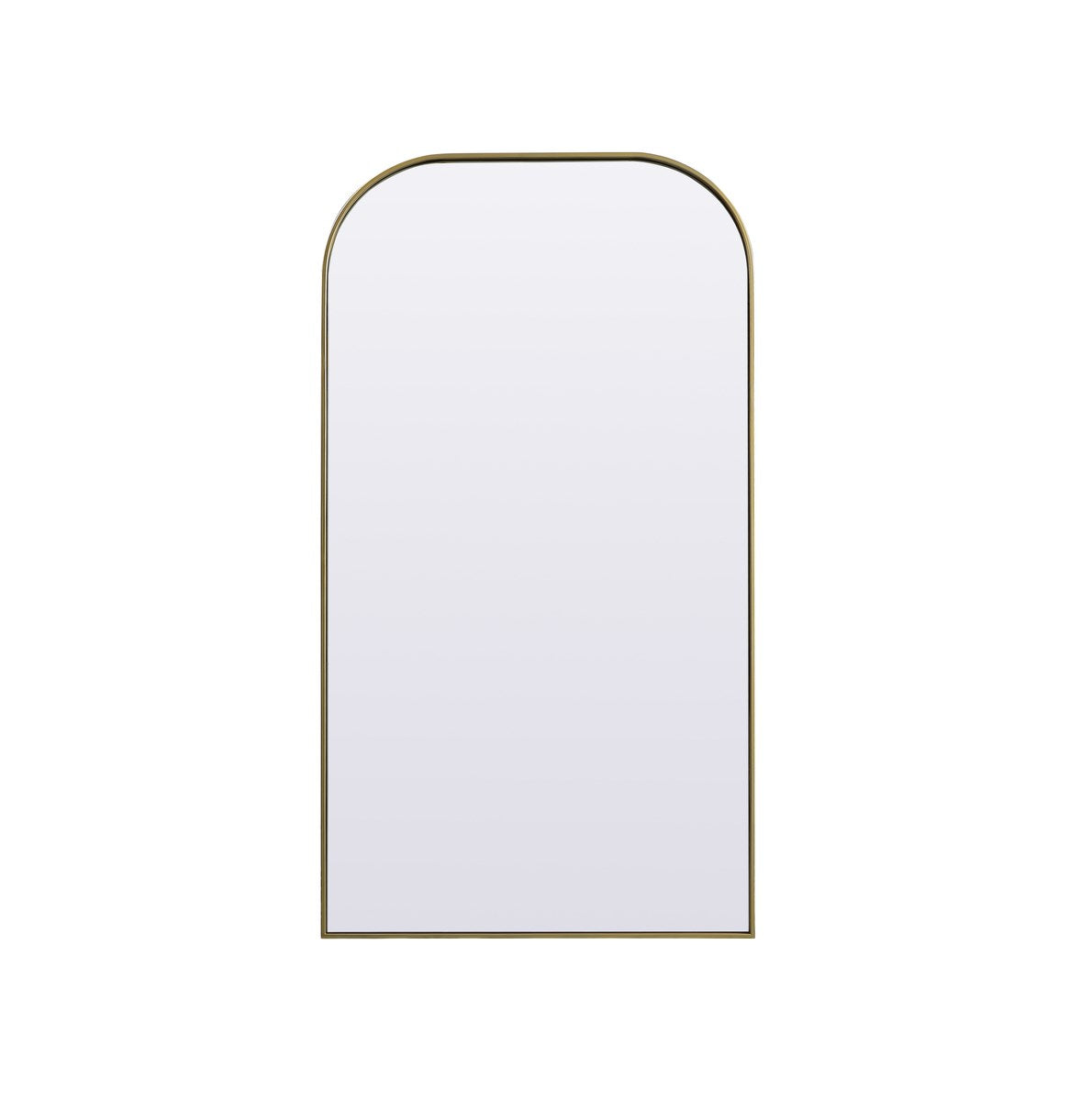 Metal Frame Arch Full Length Mirror 35X66 Inch In Brass by Elegant Decor