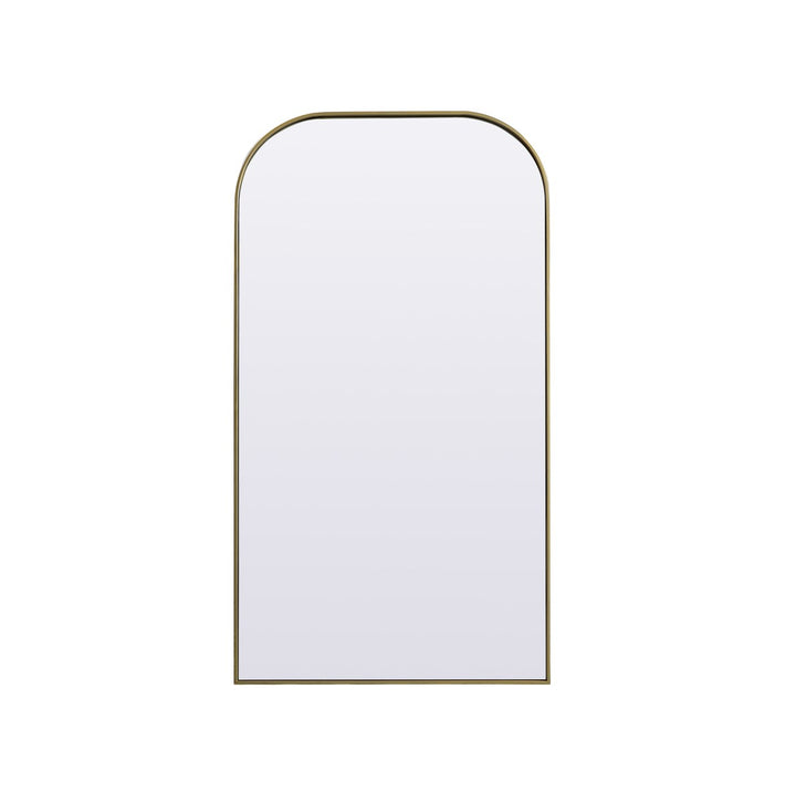 Metal Frame Arch Full Length Mirror 35X66 Inch In Brass by Elegant Decor