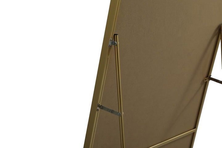Metal Frame Arch Full Length Mirror 35X66 Inch In Brass