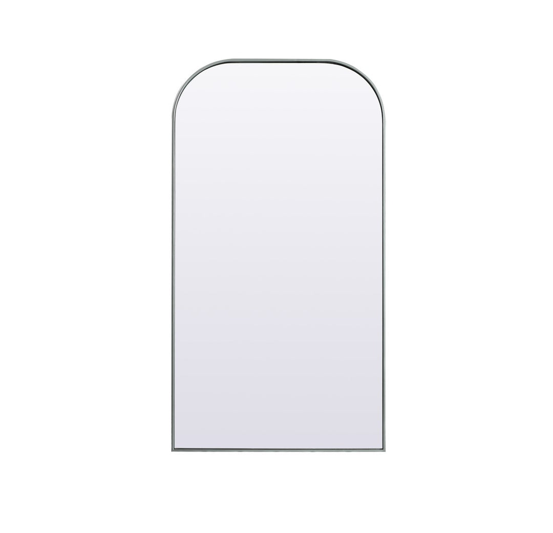 Metal Frame Arch Full Length Mirror 35X66 Inch In Silver by Elegant Decor
