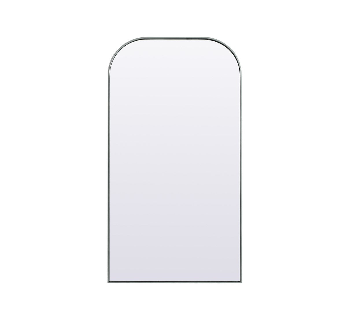 Metal Frame Arch Full Length Mirror 35X66 Inch In Silver by Elegant Decor
