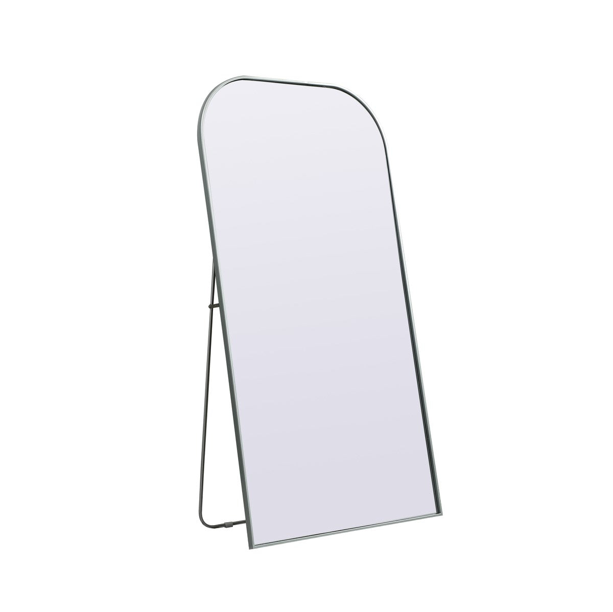 Metal Frame Arch Full Length Mirror 35X66 Inch In Silver