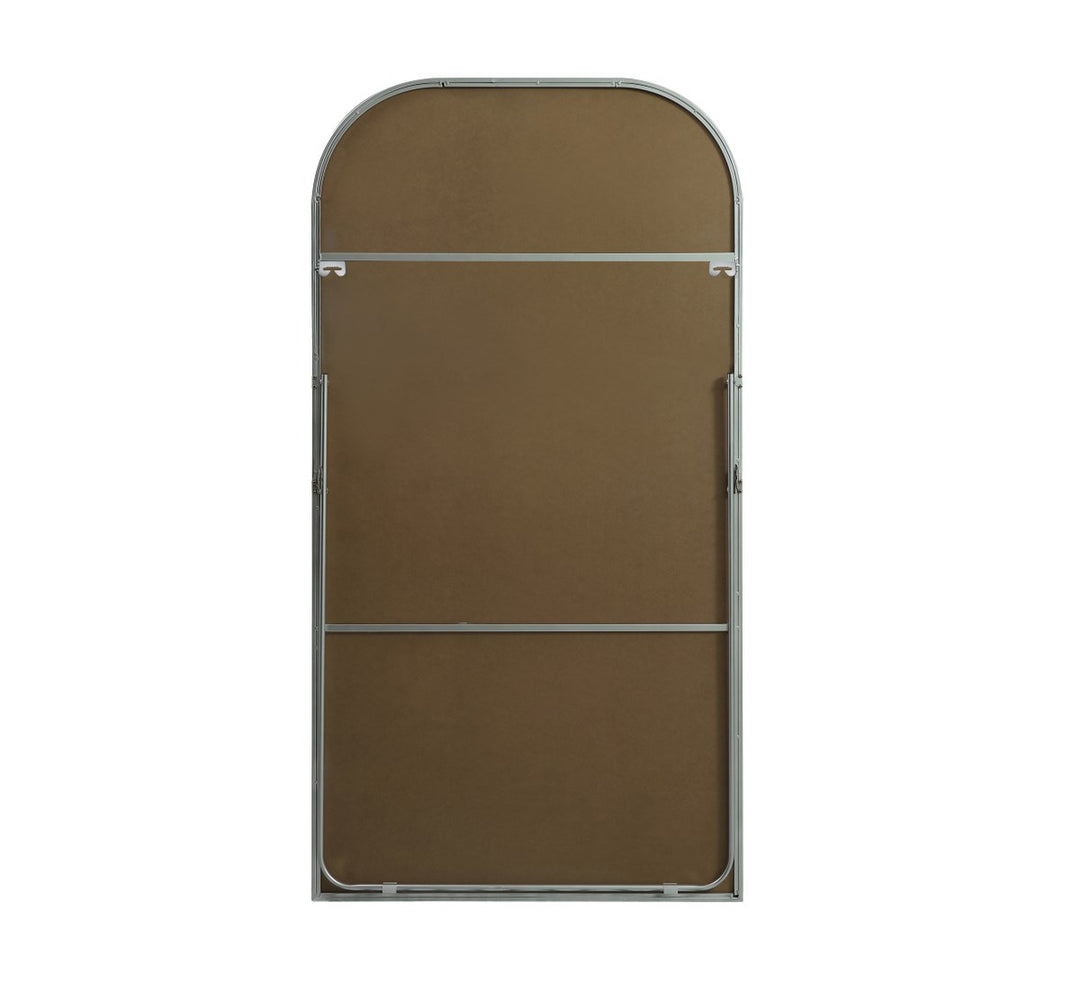 Metal Frame Arch Full Length Mirror 35X66 Inch In Silver