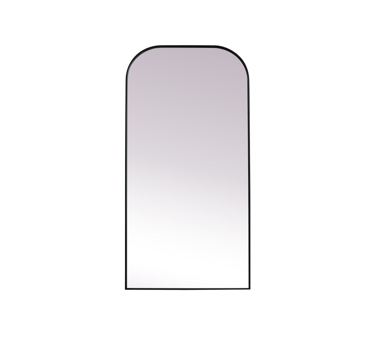 Metal Frame Arch Full Length Mirror 35X72 Inch In Black by Elegant Decor