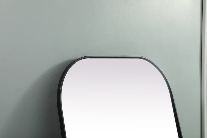 Metal Frame Arch Full Length Mirror 35X72 Inch In Black