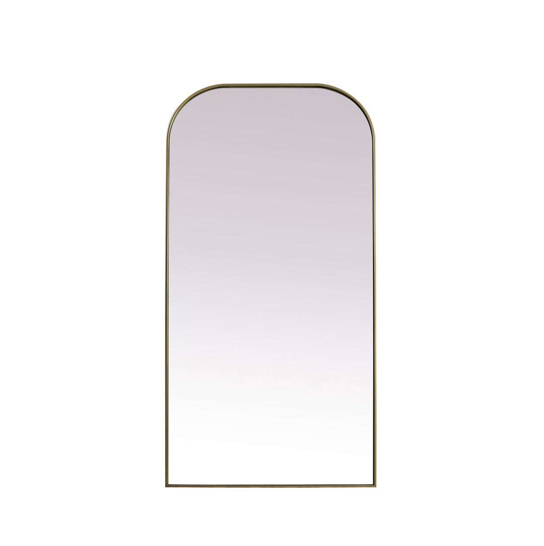 Metal Frame Arch Full Length Mirror 35X72 Inch In Brass by Elegant Decor