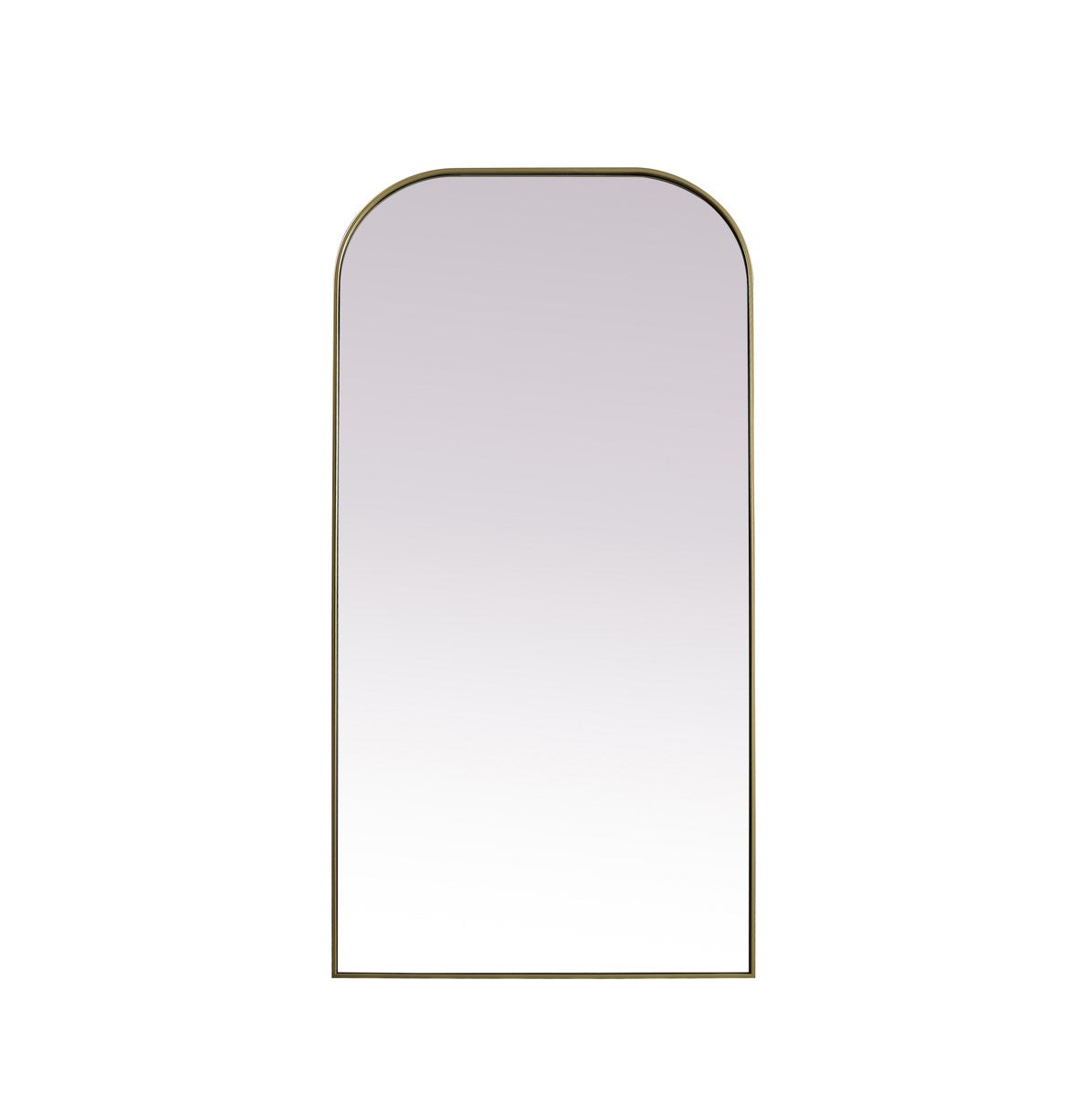 Metal Frame Arch Full Length Mirror 35X72 Inch In Brass by Elegant Decor