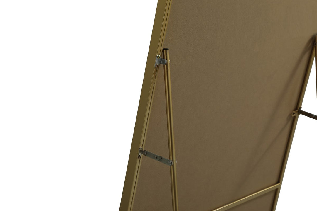 Metal Frame Arch Full Length Mirror 35X72 Inch In Brass