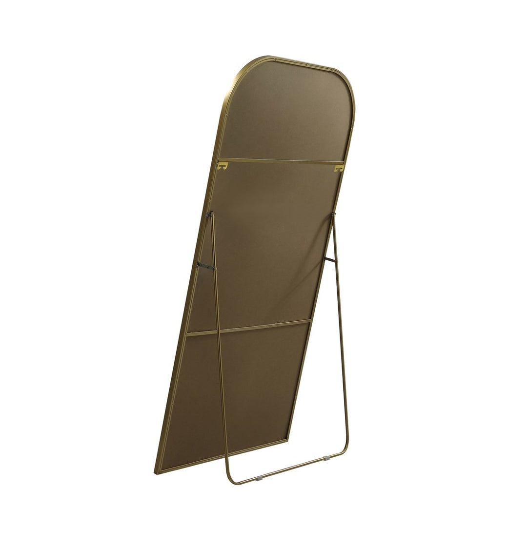 Metal Frame Arch Full Length Mirror 35X72 Inch In Brass