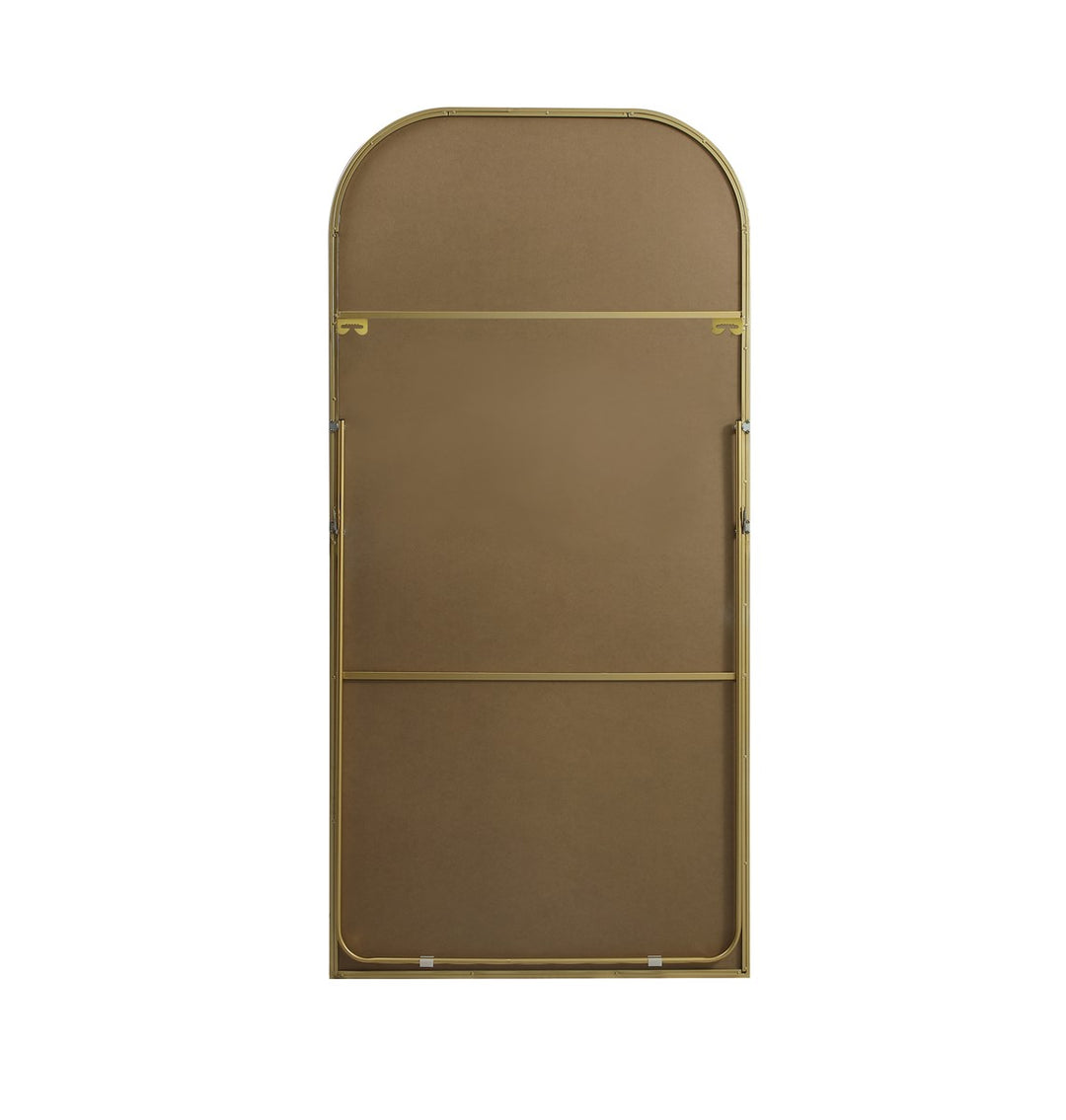 Metal Frame Arch Full Length Mirror 35X72 Inch In Brass