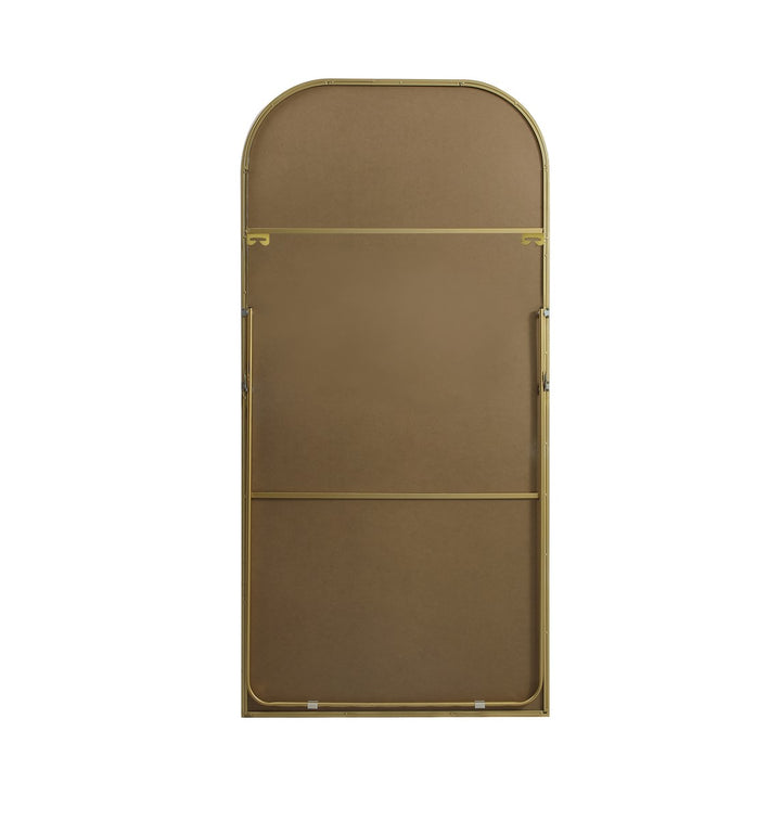 Metal Frame Arch Full Length Mirror 35X72 Inch In Brass