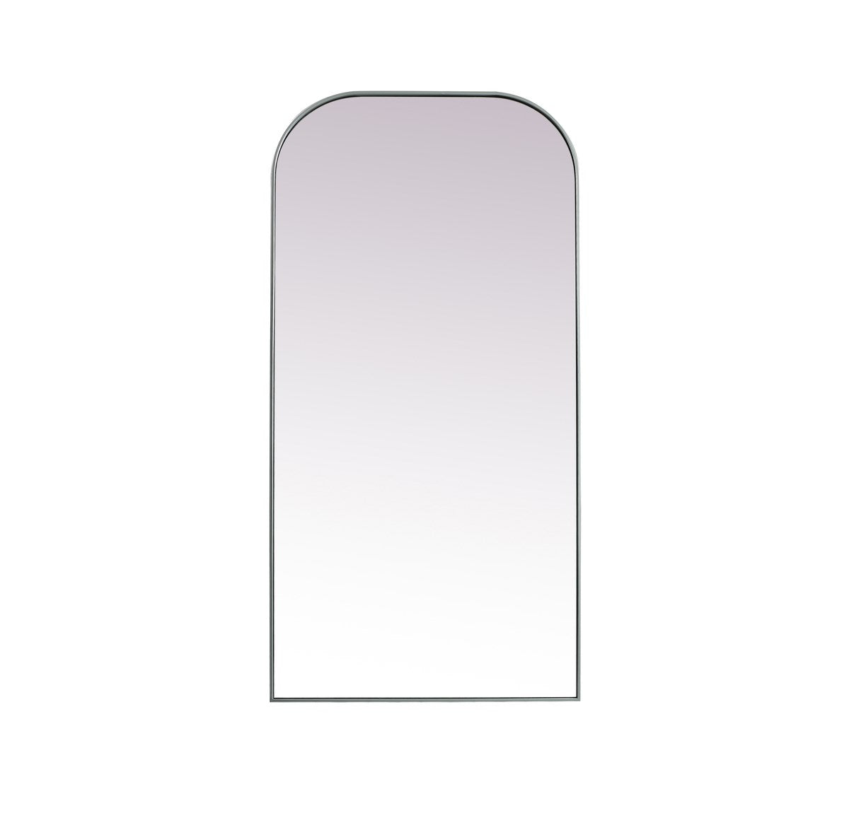 Metal Frame Arch Full Length Mirror 35X72 Inch In Silver by Elegant Decor