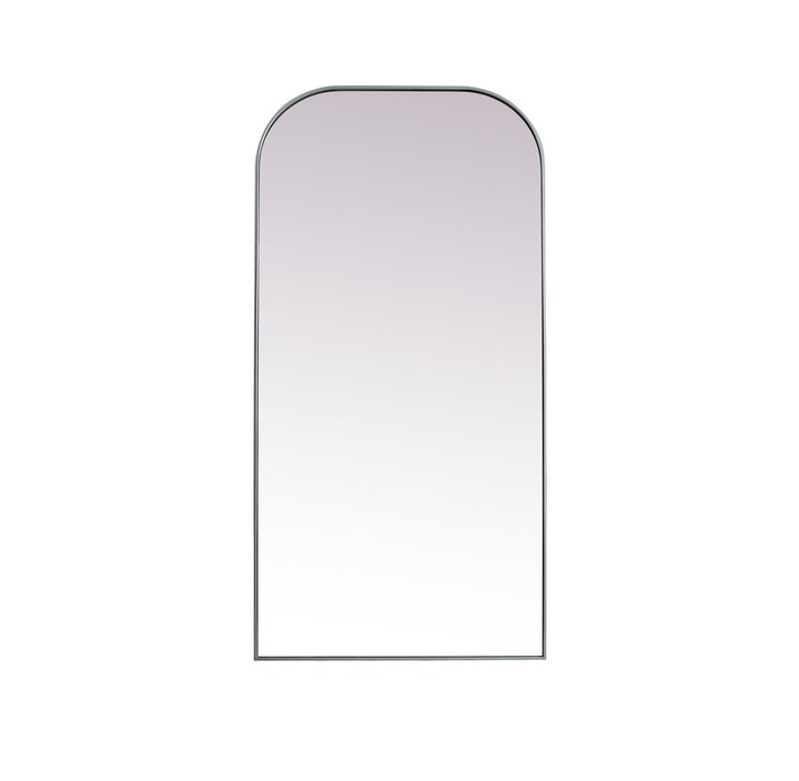 Metal Frame Arch Full Length Mirror 35X72 Inch In Silver by Elegant Decor