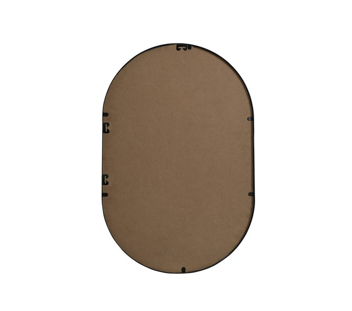 Metal Frame Oval Mirror 20X30 Inch In Black