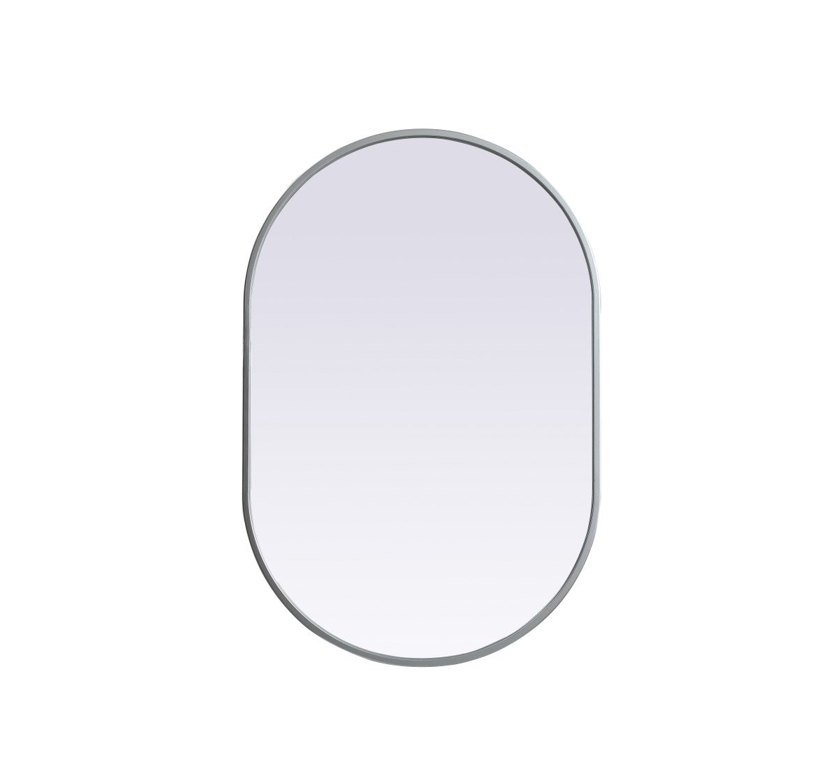 Metal Frame Oval Mirror 20X30 Inch In Silver by Elegant Decor