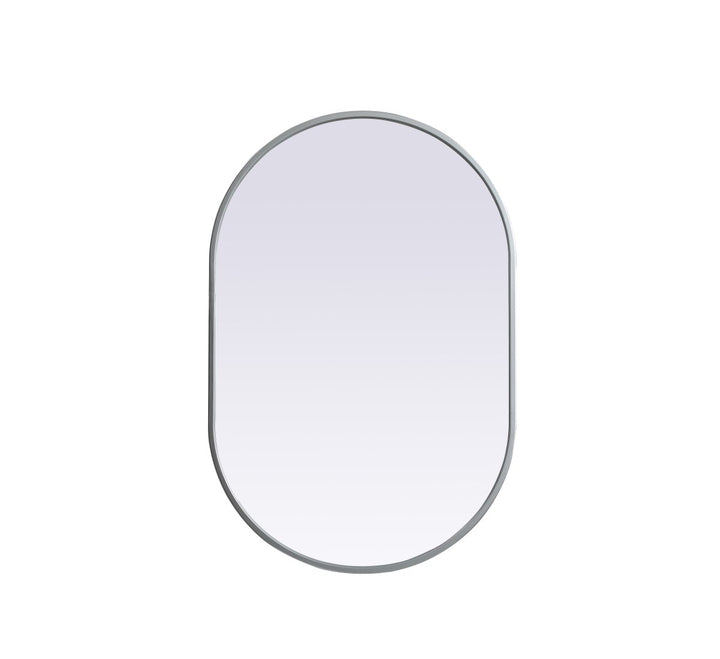 Metal Frame Oval Mirror 20X30 Inch In Silver by Elegant Decor