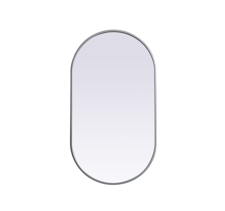 Metal Frame Oval Mirror 20X36 Inch In Silver by Elegant Decor