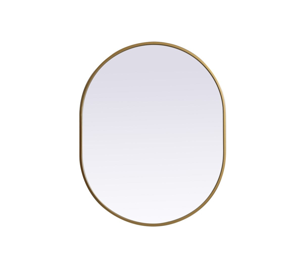 Metal Frame Oval Mirror 24X30 Inch In Brass by Elegant Decor