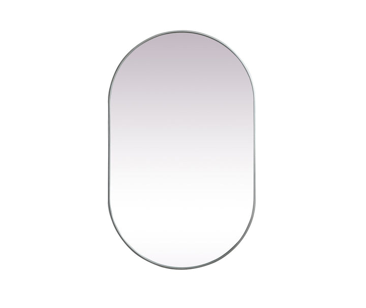 Metal Frame Oval Mirror 30X48 Inch In Silver by Elegant Decor