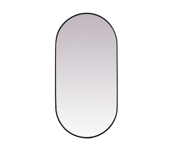 Metal Frame Oval Mirror 30X60 Inch In Black by Elegant Decor