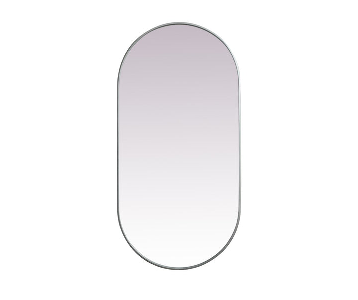 Metal Frame Oval Mirror 30X60 Inch In Silver by Elegant Decor
