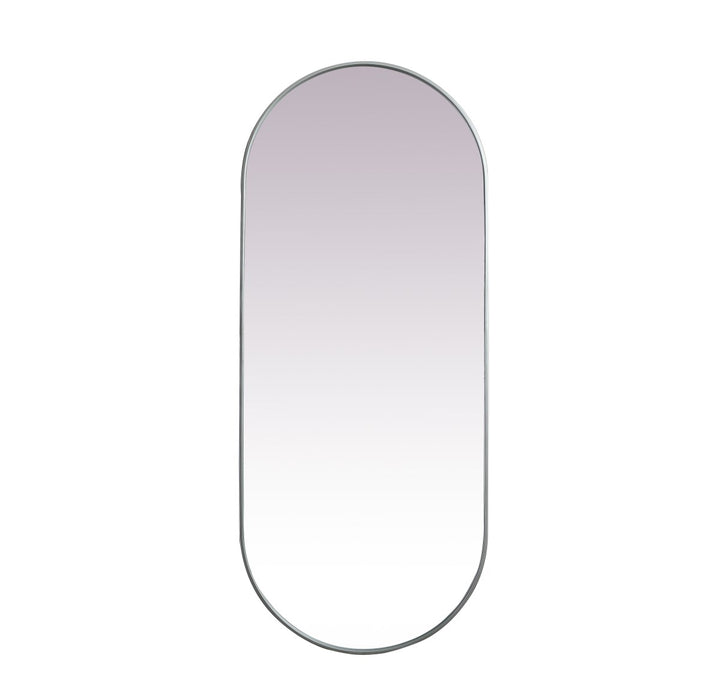 Metal Frame Oval Mirror 30X72 Inch In Silver by Elegant Decor