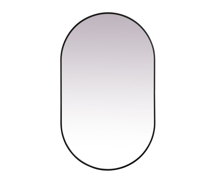 Metal Frame Oval Mirror 36X60 Inch In Black by Elegant Decor