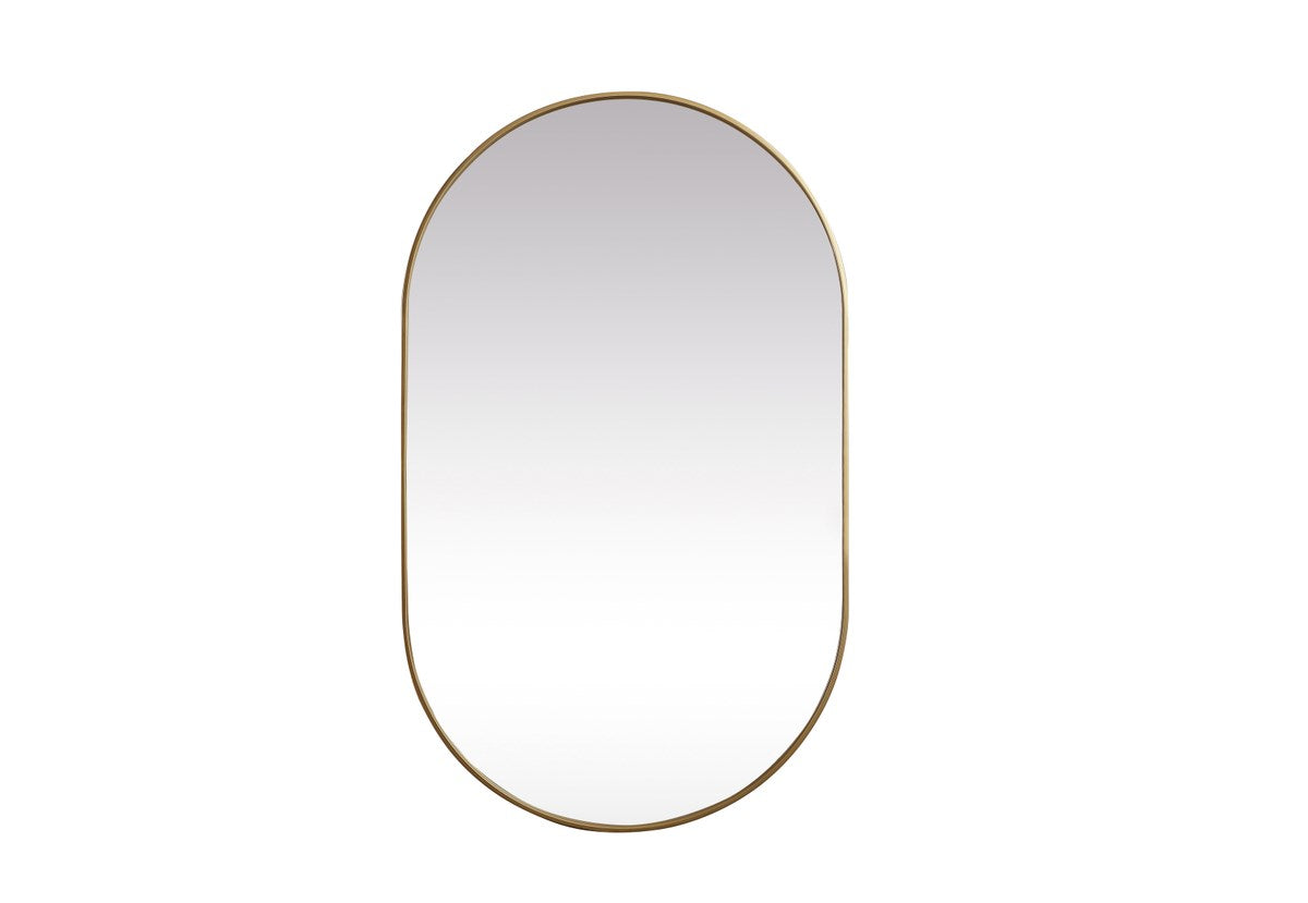 Metal Frame Oval Mirror 36X60 Inch In Brass by Elegant Decor