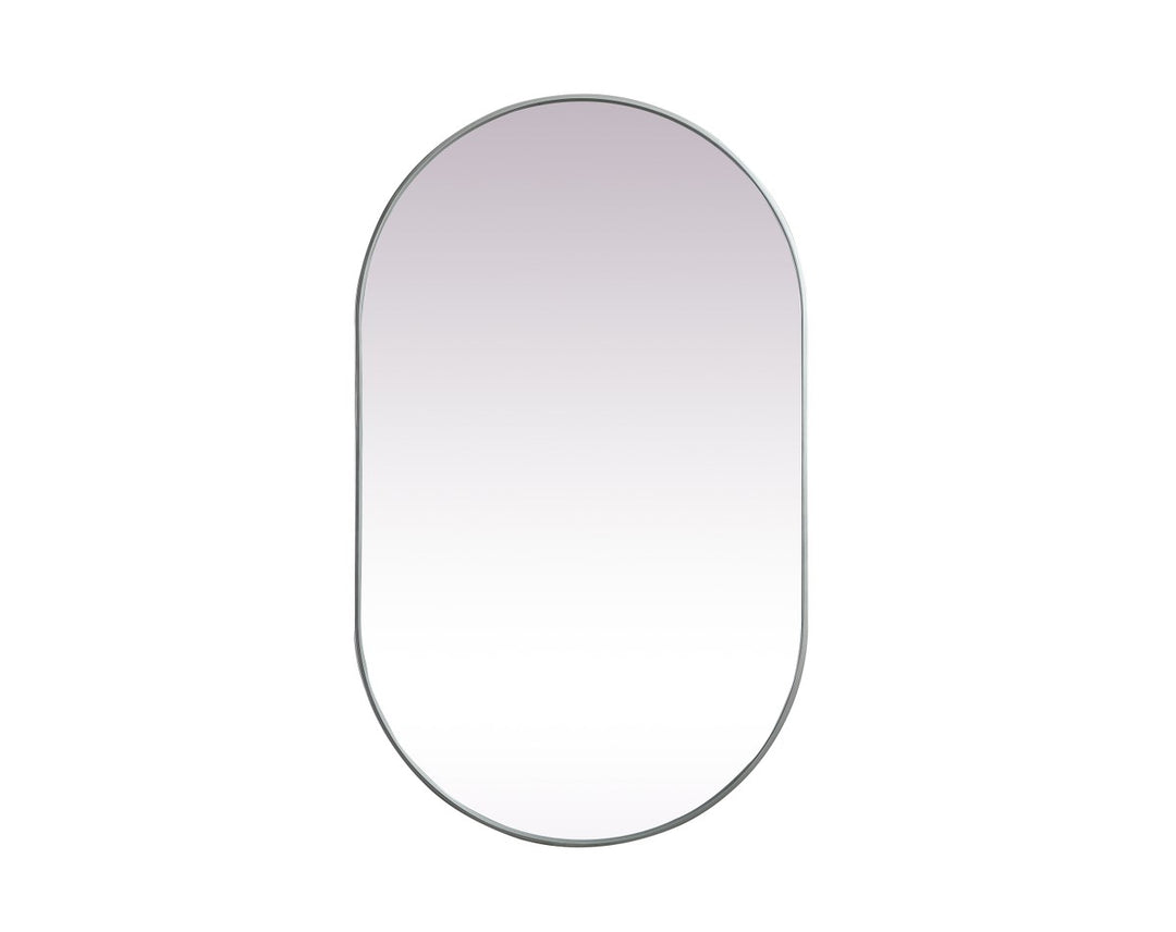 Metal Frame Oval Mirror 36X60 Inch In Silver by Elegant Decor