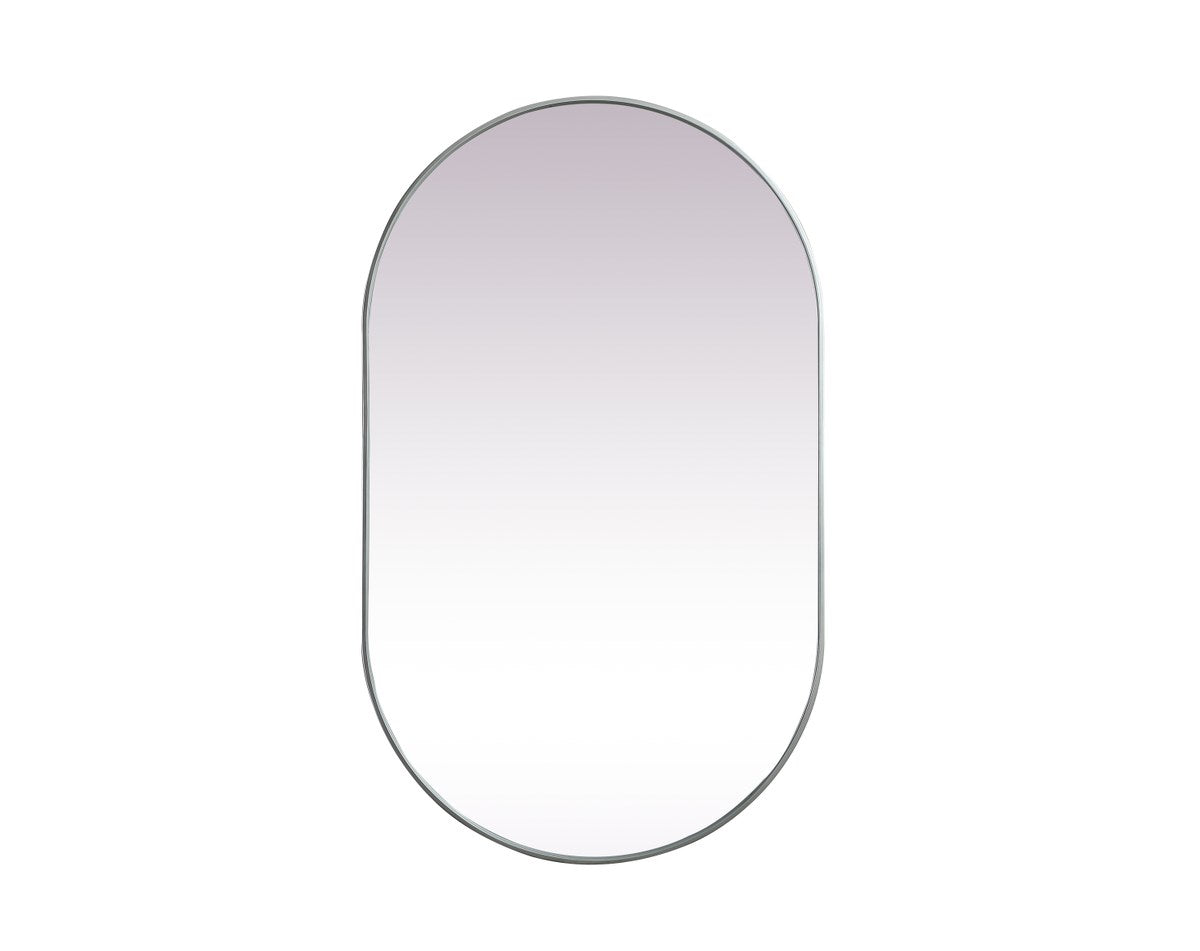 Metal Frame Oval Mirror 36X60 Inch In Silver by Elegant Decor