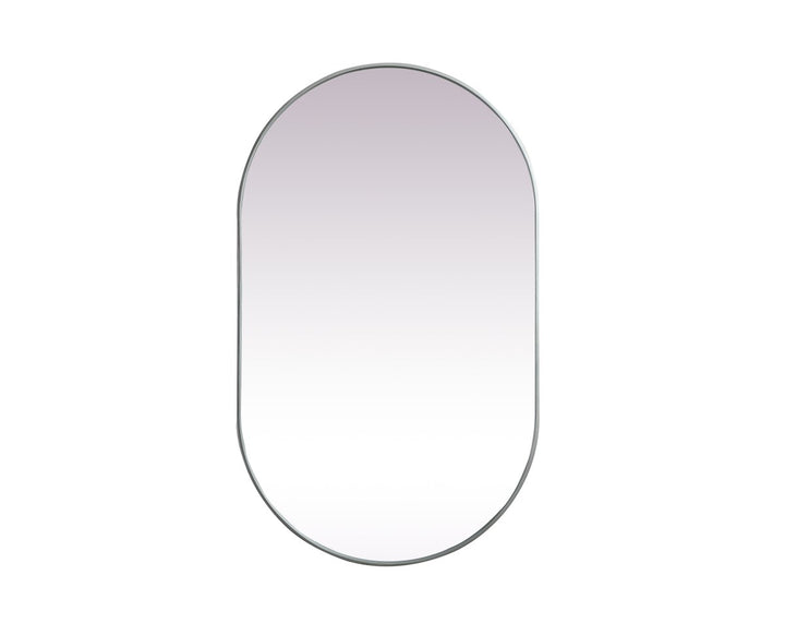 Metal Frame Oval Mirror 36X60 Inch In Silver by Elegant Decor