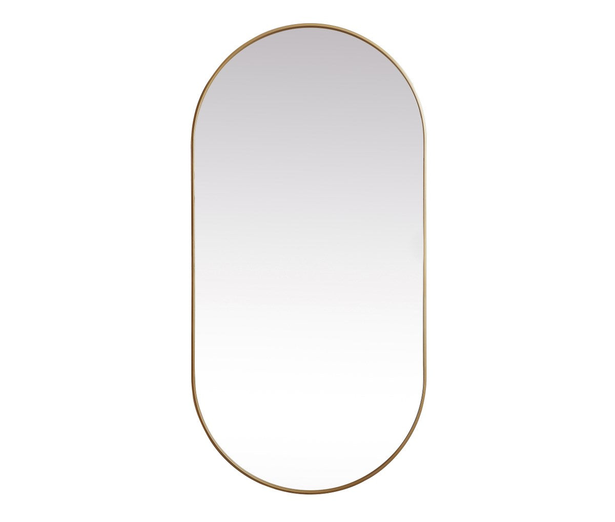 Metal Frame Oval Mirror 36X72 Inch In Brass by Elegant Decor