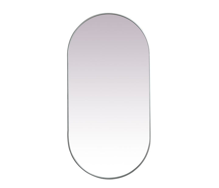 Metal Frame Oval Mirror 36X72 Inch In Silver by Elegant Decor