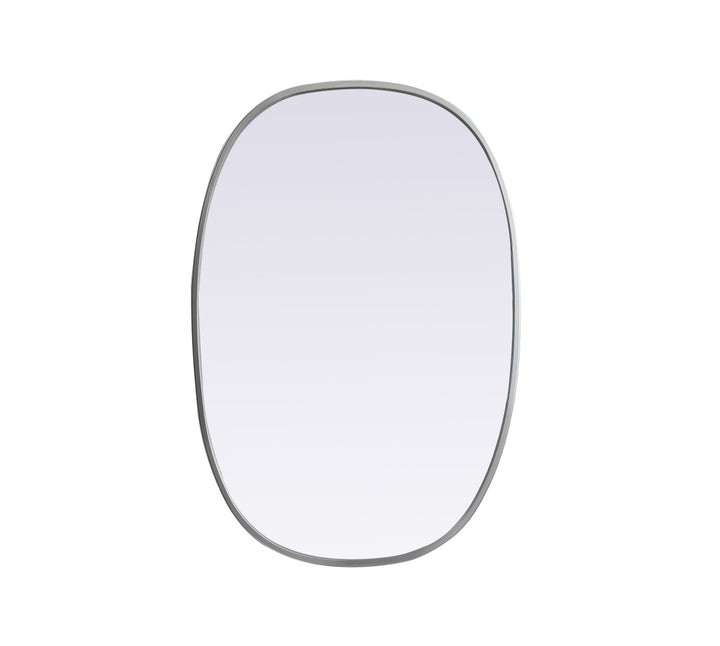 Metal Frame Oval Mirror 20X30 Inch In Silver by Elegant Decor