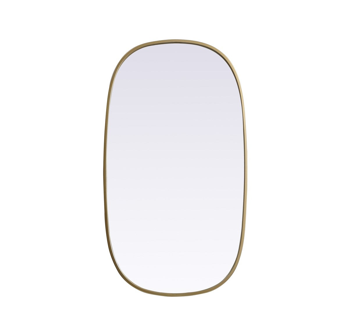 Metal Frame Oval Mirror 20X36 Inch In Brass by Elegant Decor