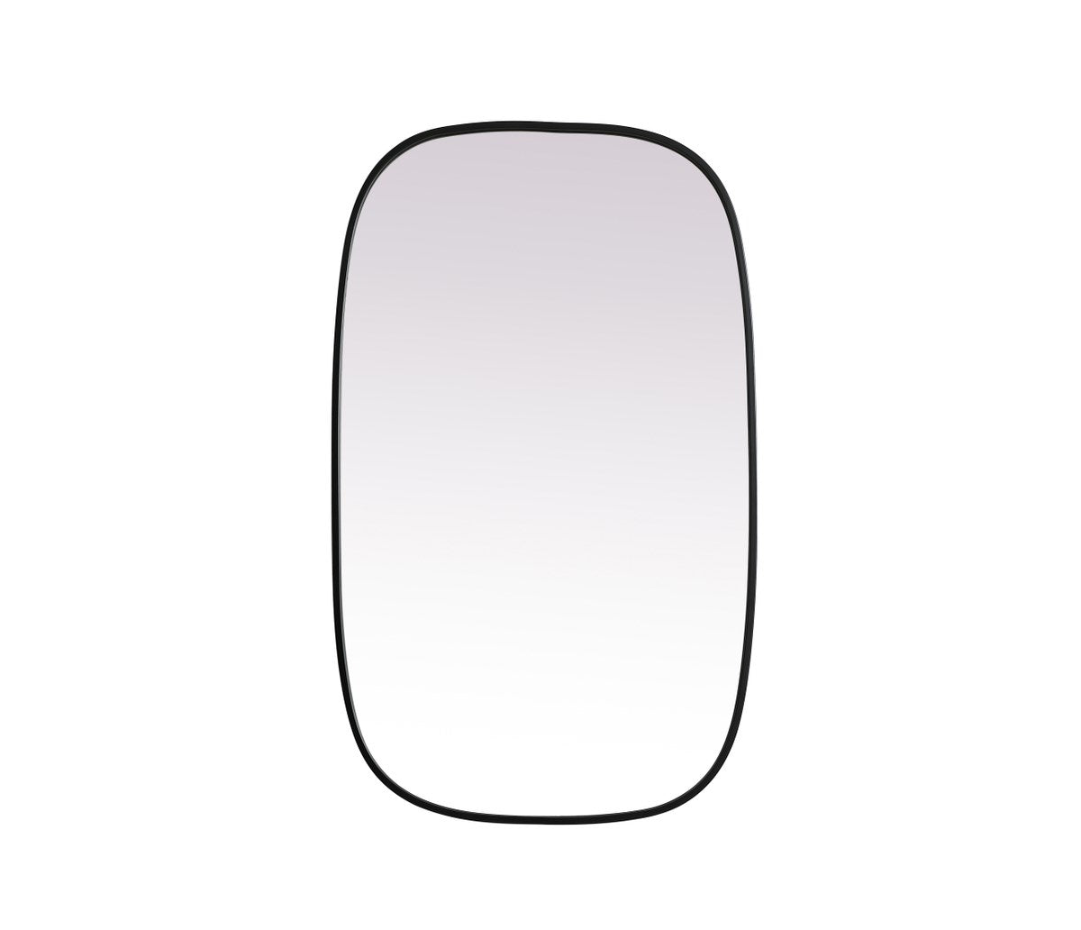 Metal Frame Oval Mirror 24X40 Inch In Black by Elegant Decor