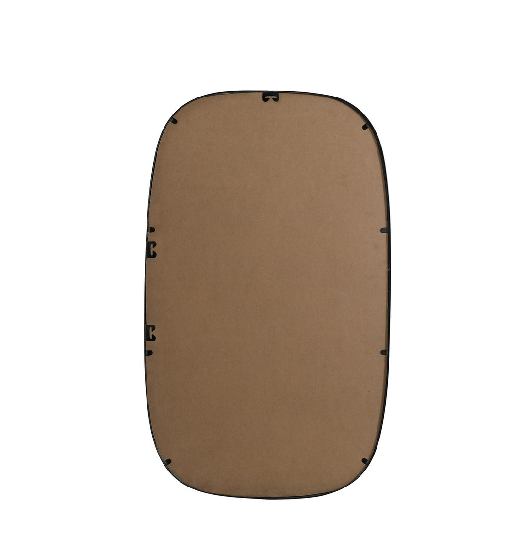 Metal Frame Oval Mirror 24X40 Inch In Black