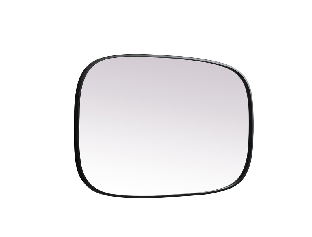 Metal Frame Oval Mirror 24X40 Inch In Black