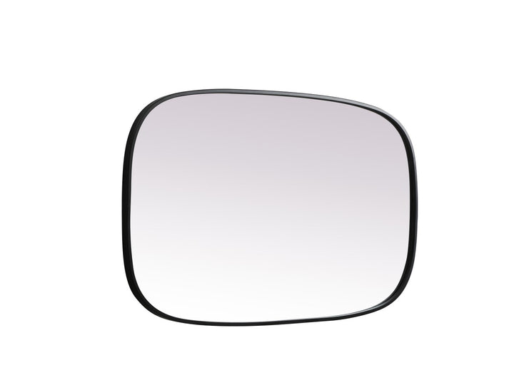 Metal Frame Oval Mirror 24X40 Inch In Black